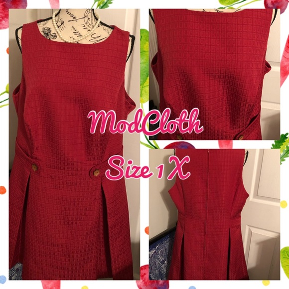 Modcloth Dresses & Skirts - NWOT ModCloth Brick Red Sleeveless Dress -1X